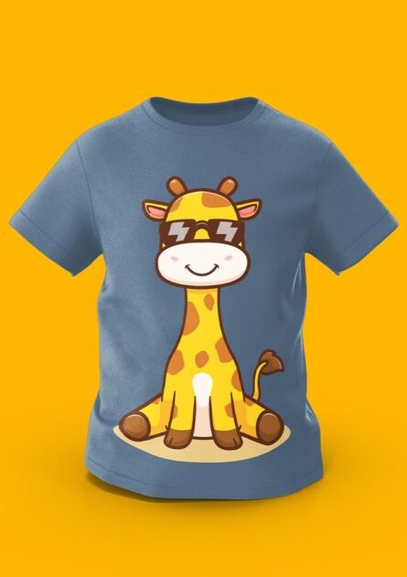 GoofyGiraffe "Cool Giraffe" Sunglasses Style Kids TEE - Image 4