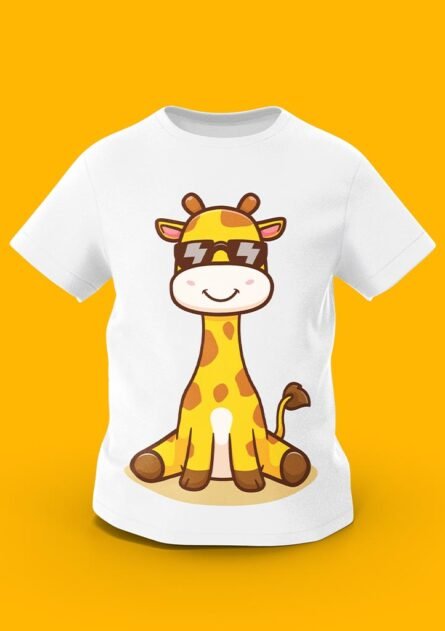 GoofyGiraffe "Cool Giraffe" Sunglasses Style Kids TEE - Image 3