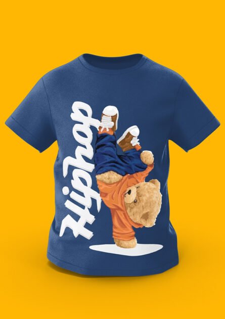 GoofyGiraffe "Hiphop Bear" Street Style Kids TEE - Image 7