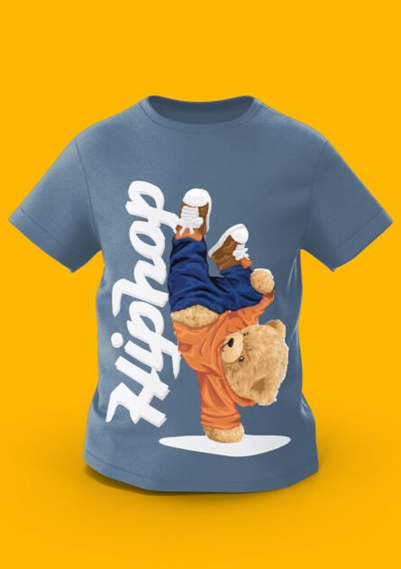 GoofyGiraffe "Hiphop Bear" Street Style Kids TEE - Image 6