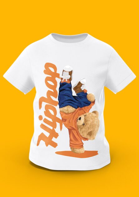 GoofyGiraffe "Hiphop Bear" Street Style Kids TEE - Image 5