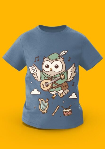 GoofyGiraffe "Melody Owl" Musical Bard Kids TEE - Image 5
