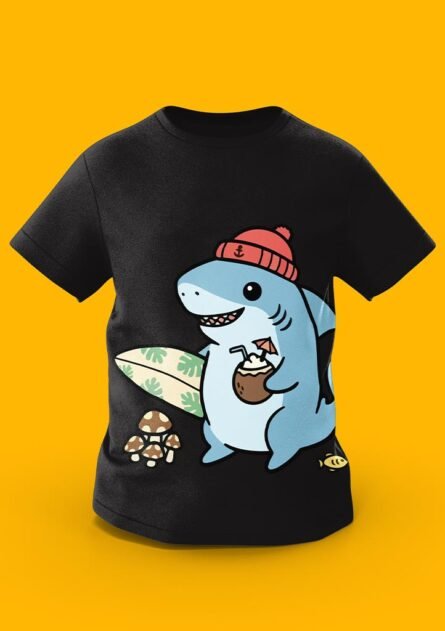 GoofyGiraffe "Surfer Paradise" Chill Shark Kids TEE - Image 6
