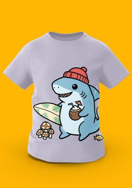 GoofyGiraffe "Surfer Paradise" Chill Shark Kids TEE - Image 4