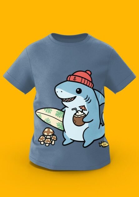 GoofyGiraffe "Surfer Paradise" Chill Shark Kids TEE - Image 3