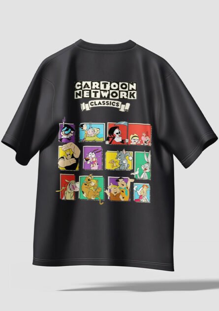 GoofyGiraffe "Cartoon Retro Classics" Graphic Drop Shoulder Tee - Image 4