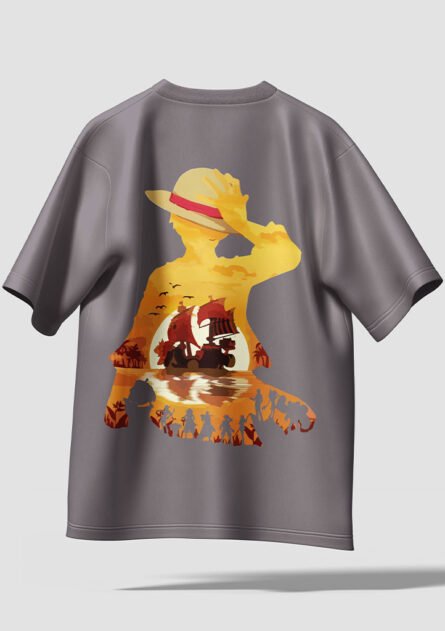 GoofyGiraffe "Sunset Pirate Adventure" Graphic Drop Shoulder Tee - Image 6