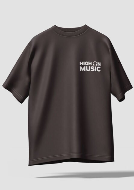 GoofyGiraffe "High On Music" Graphic Drop Shoulder Tee - Image 3