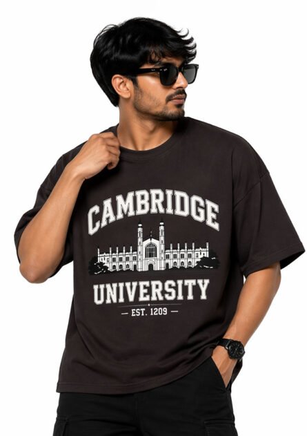 GoofyGiraffe "Cambridge Varsity" Drop Shoulder T-Shirt - Image 3