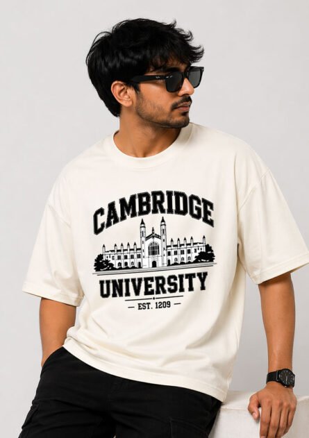GoofyGiraffe "Cambridge Varsity" Drop Shoulder T-Shirt - Image 5