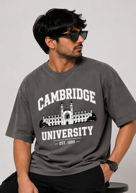 GoofyGiraffe "Cambridge Varsity" Drop Shoulder T-Shirt - Image 7