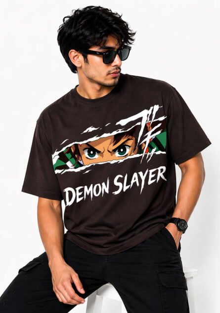 Demon Slayer Streetwear Drop Shoulder T-Shirt - Image 3