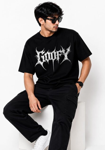 Goofy Gothic Drop Shoulder T-Shirt