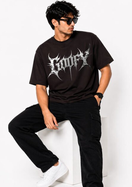 Goofy Gothic Drop Shoulder T-Shirt - Image 5