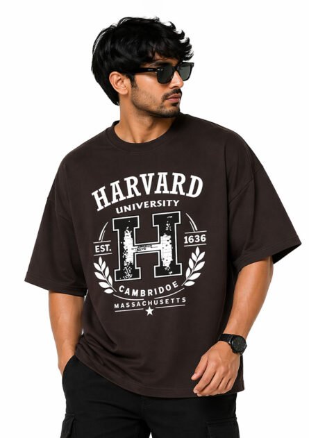 GoofyGiraffe "Harvard Varsity" Drop Shoulder T-Shirt - Image 3