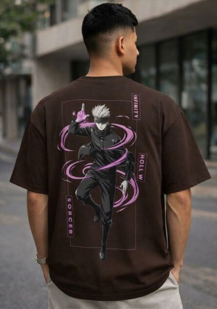 Infinity Sorcerer Anime Drop Shoulder T-Shirt - Image 6