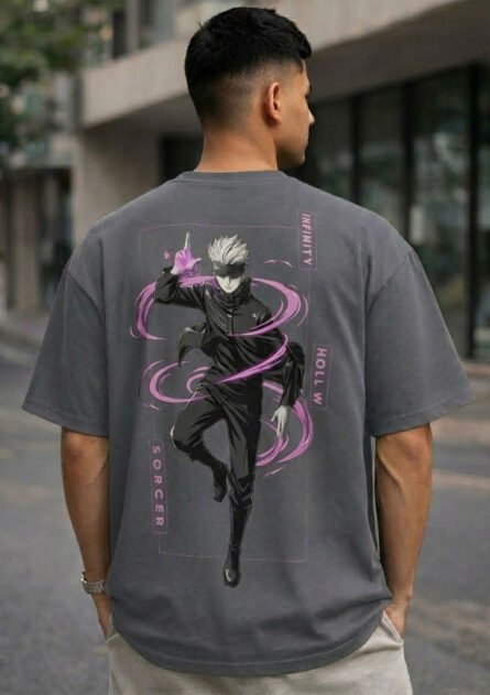 Infinity Sorcerer Anime Drop Shoulder T-Shirt - Image 4
