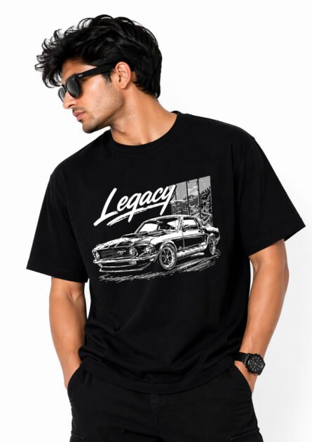 GoofyGiraffe "Legacy Muscle Car" Drop Shoulder T-Shirt - Image 3