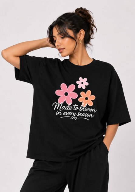GoofyGiraffe "Made to Bloom" Drop Shoulder T-Shirt - Image 5