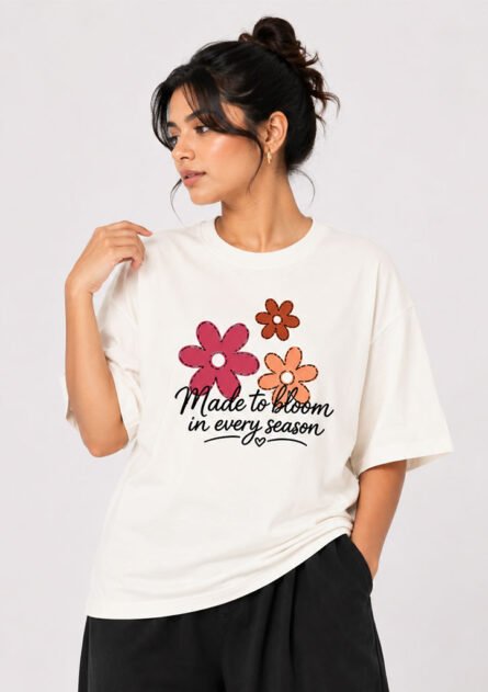 GoofyGiraffe "Made to Bloom" Drop Shoulder T-Shirt - Image 3