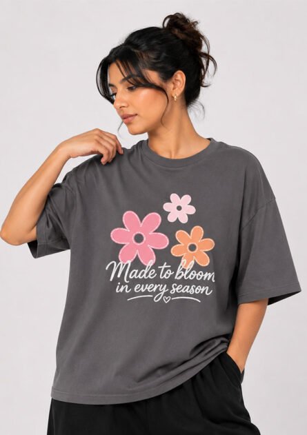 GoofyGiraffe "Made to Bloom" Drop Shoulder T-Shirt - Image 7