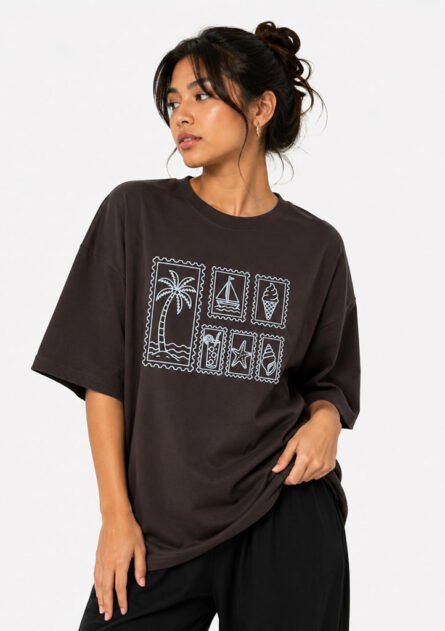 GoofyGiraffe "Summer Vibes" Drop Shoulder T-Shirt - Image 3