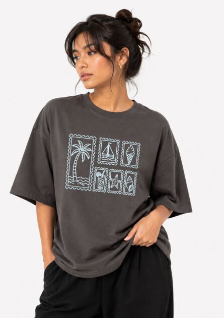 GoofyGiraffe "Summer Vibes" Drop Shoulder T-Shirt - Image 7