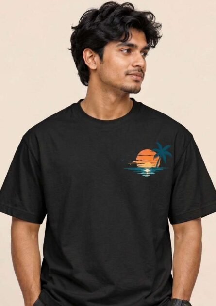 GoofyGiraffe "Tropical Sunset" Regular Fit T-Shirt - Image 2