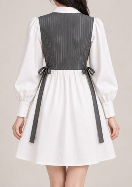 GoofyGiraffe "Bow Vest" Designer Shirt Dress - Image 2