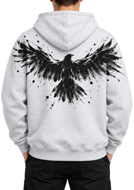 GoofyGiraffe "Ink Raven" Men's Hoodie - Image 8
