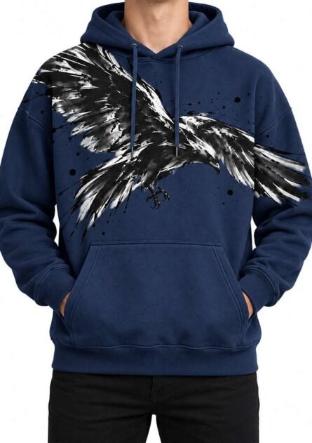 GoofyGiraffe "Ink Raven" Men's Hoodie - Image 3