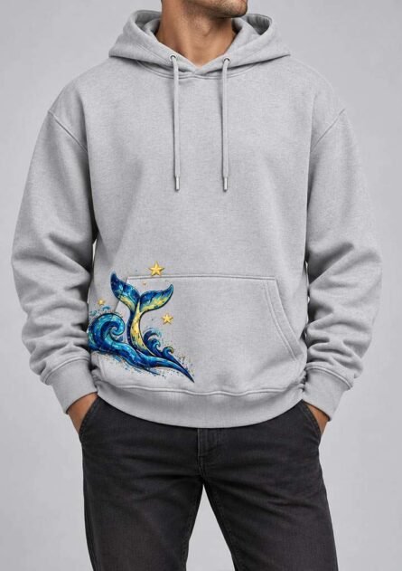 GoofyGiraffe "Celestial Whale" Men's Hoodie - Image 5