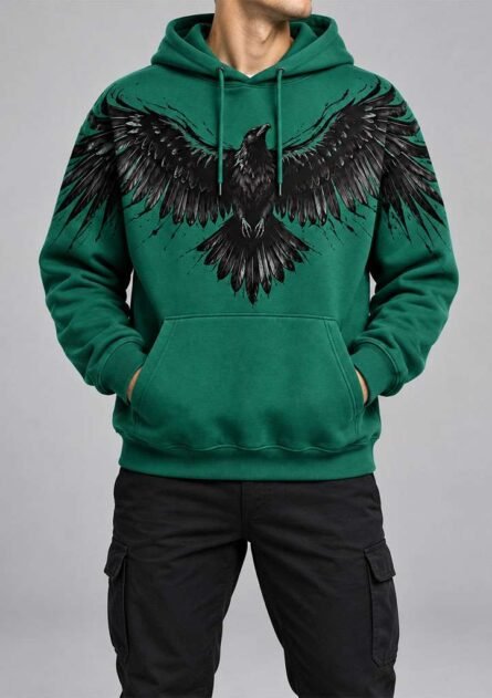 GoofyGiraffe "Black Eagle" Men's Hoodie - Image 10