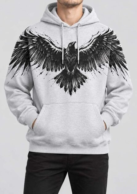 GoofyGiraffe "Black Eagle" Men's Hoodie - Image 6