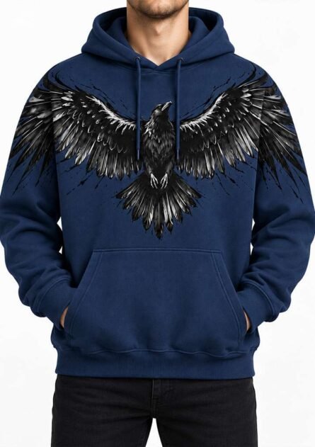 GoofyGiraffe "Black Eagle" Men's Hoodie - Image 4
