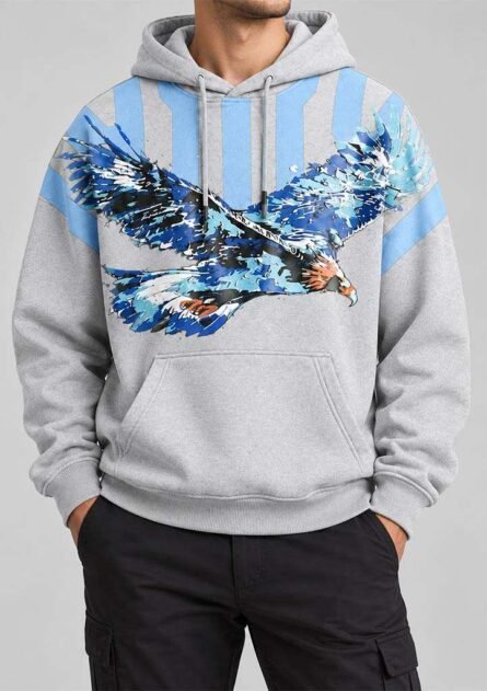 GoofyGiraffe "Skystrike Eagle" Men's Hoodie - Image 4