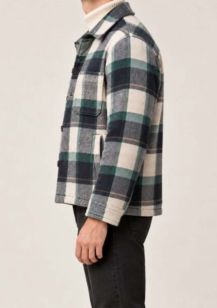 GoofyGiraffe "Evergreen Plaid" Men's Shacket - Image 3