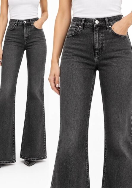 GoofyGiraffe "Graphite Flare" Women's Denim Jeans - Image 3