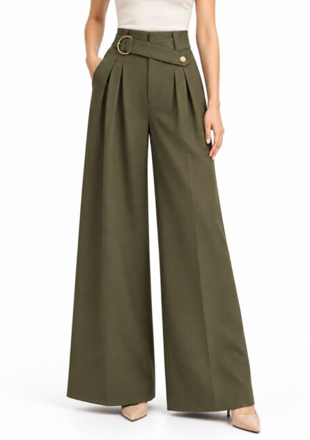 GoofyGiraffe "Olive Asymmetric Belt" Women's Designer Bottom - Image 1
