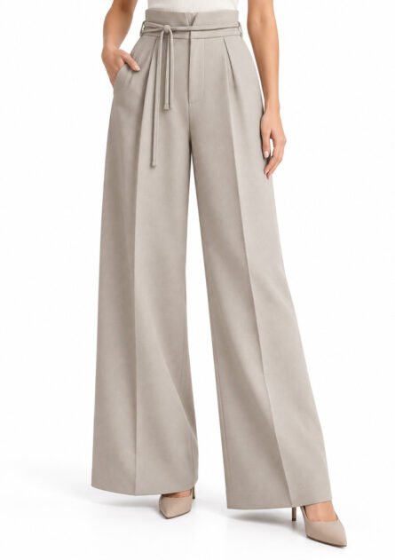 GoofyGiraffe "Taupe Tie Waist" Women's Designer Bottom - Image 1